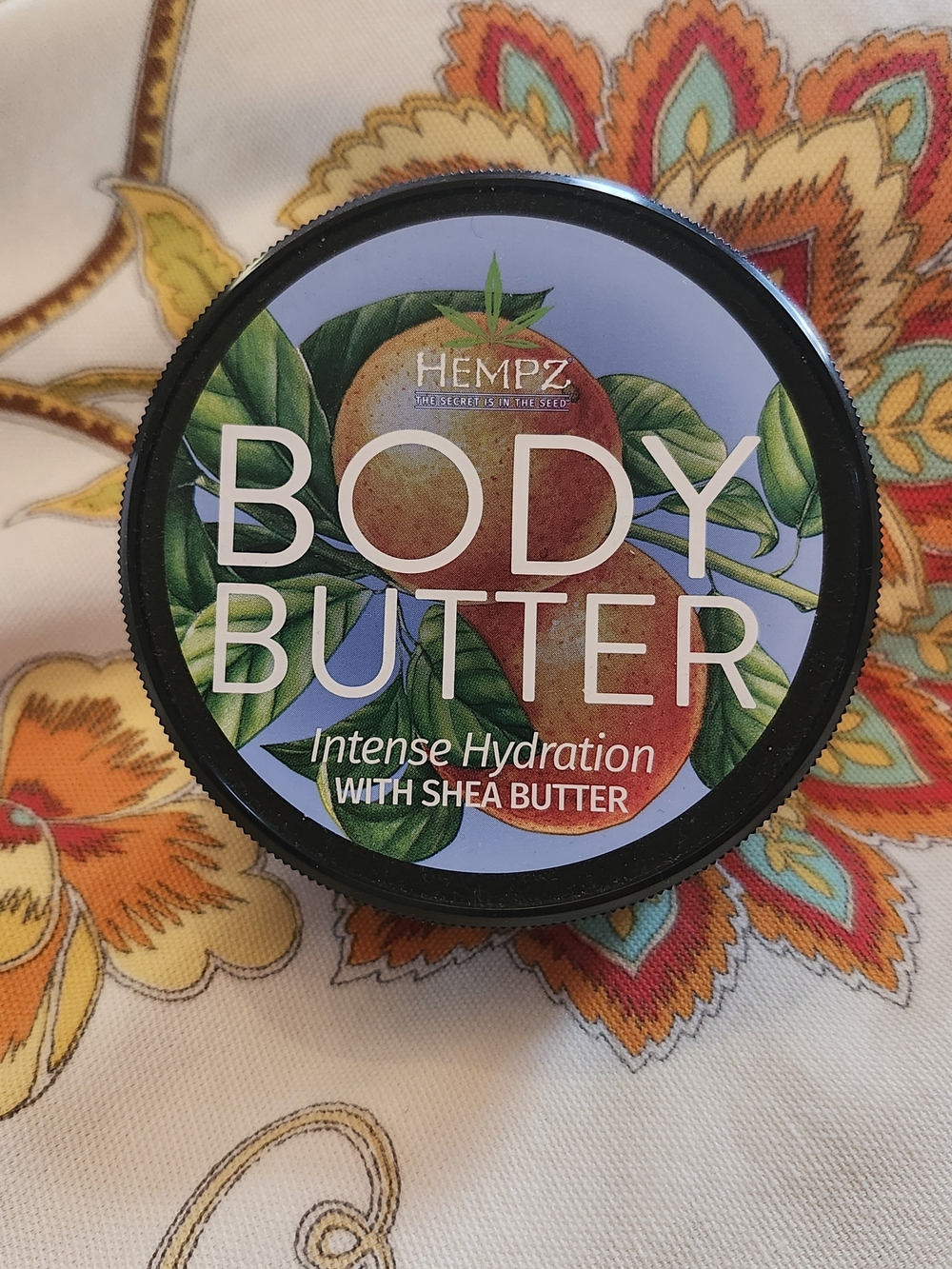 Hempz Body Butter - Purple Lid with Peach Illustration